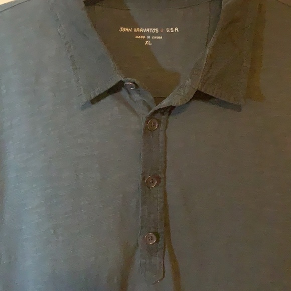 John Varvatos USA Short Sleeve Navy Polo Shirt, XL - Picture 2 of 6